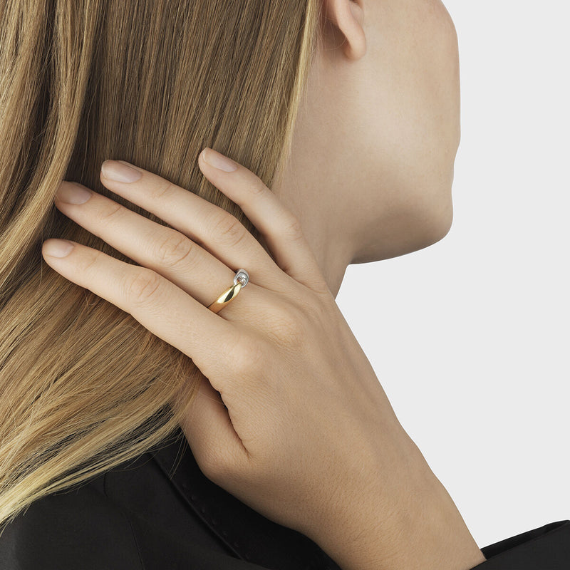 Reflect ring lille - sølv og guld fra Georg Jensen