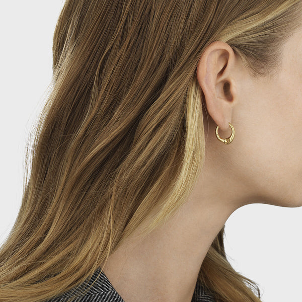 Reflect øreringe store - guld fra Georg Jensen