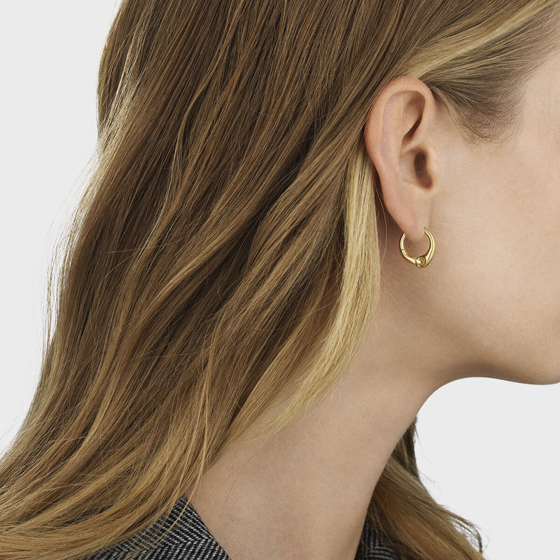 Reflect øreringe store - guld fra Georg Jensen
