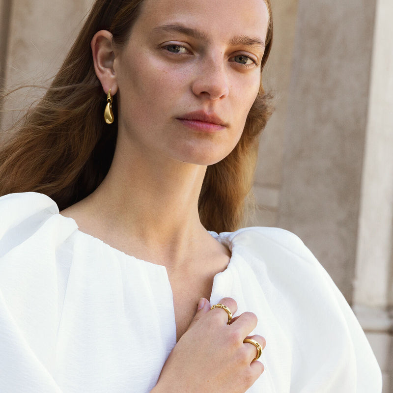 Reflect link ring lille - guld fra Georg Jensen