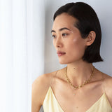Mercy halskæde med vedhæng og diamant - guld fra Georg Jensen