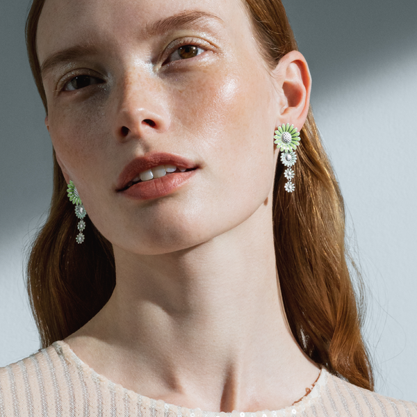 Daisy øreringe - sølv fra Georg Jensen