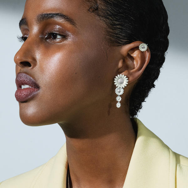 Daisy øreringe - sølv fra Georg Jensen
