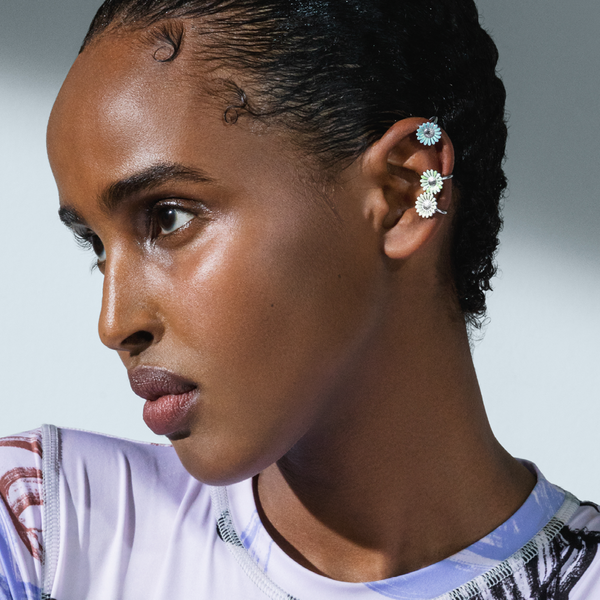 Daisy ørering - sølv fra Georg Jensen