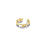 Fusion ørering med diamanter - hvidguld og guld fra Georg Jensen