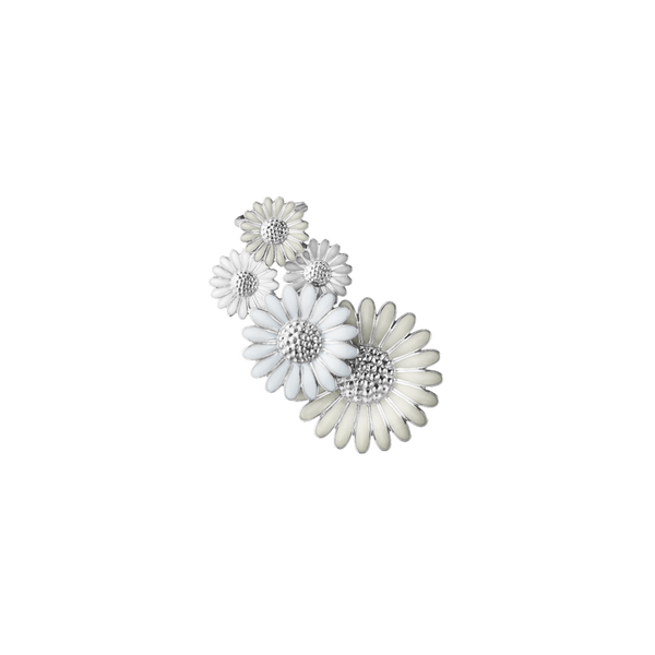 Daisy ørering stor - sølv fra Georg Jensen